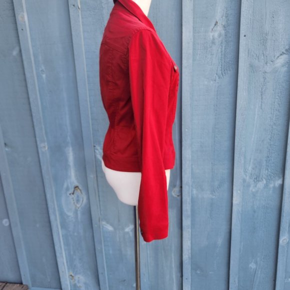 Mexx Ladies Red Cotton Polyester Jacket Size GB 12/CD 8/38/FR40 - Picture 4 of 6